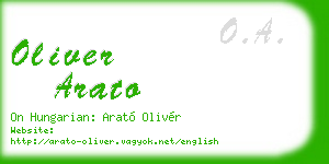 oliver arato business card